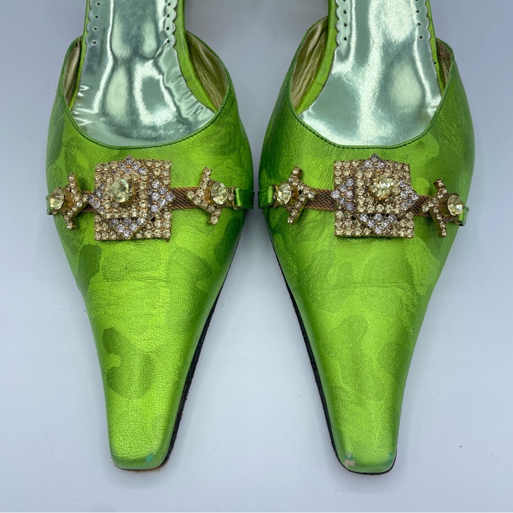 Bruno Giordano Embellished Shoes 44 Green - Picture 6 of 17